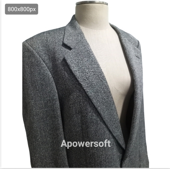 Vintage Burberry gray plaid oversized blazer - Picture 5 of 11